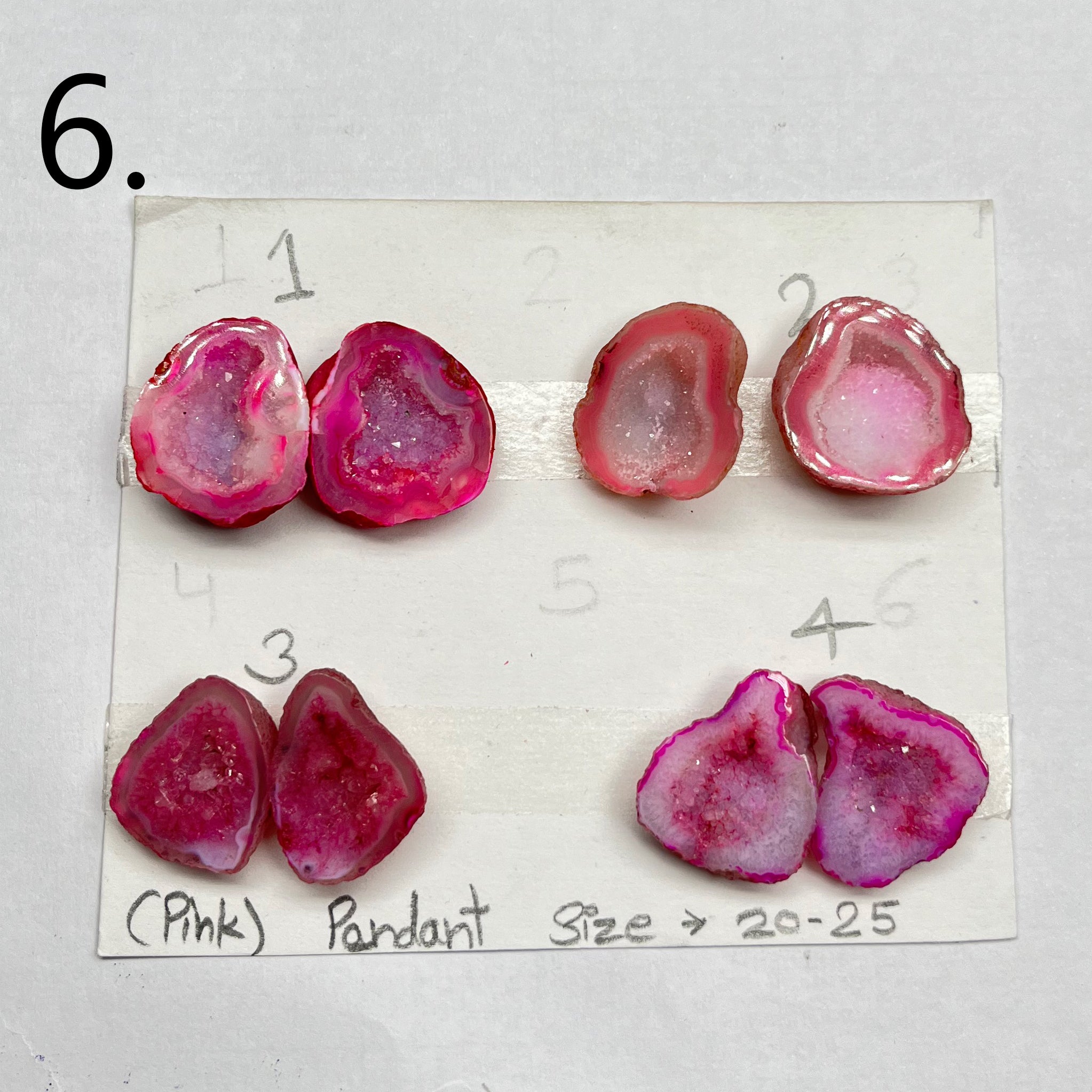 Geode Pairs by Selection 20- 25MM Pink