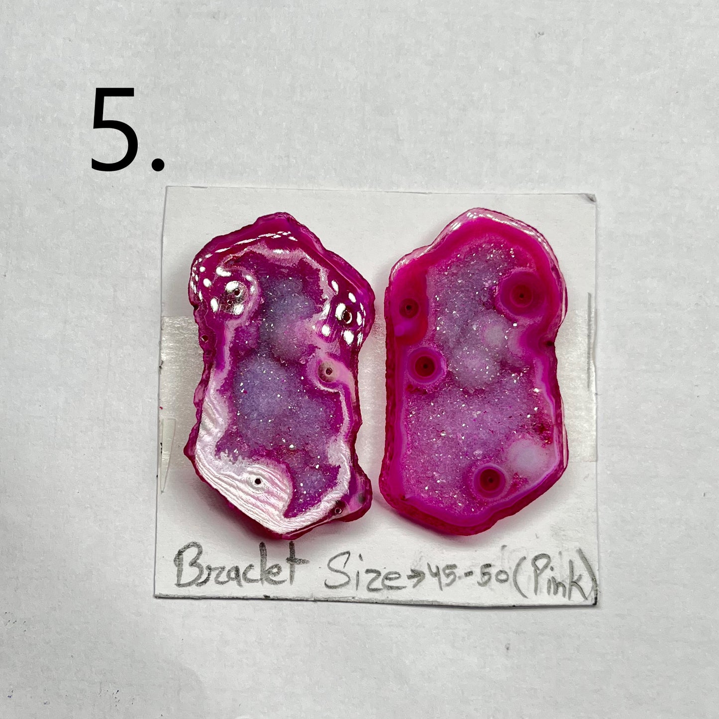 Geode Pairs by Selection 40- 50MM Pink