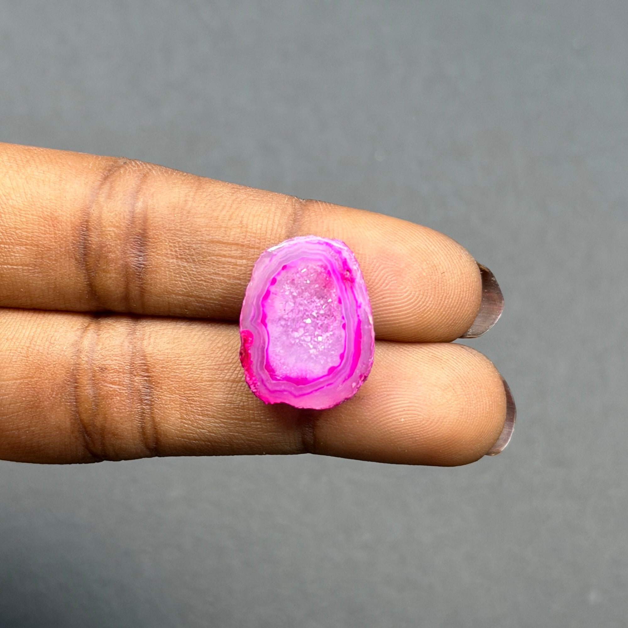 Pink Agate Druzy Geode Slices – Perfect for Ring Making