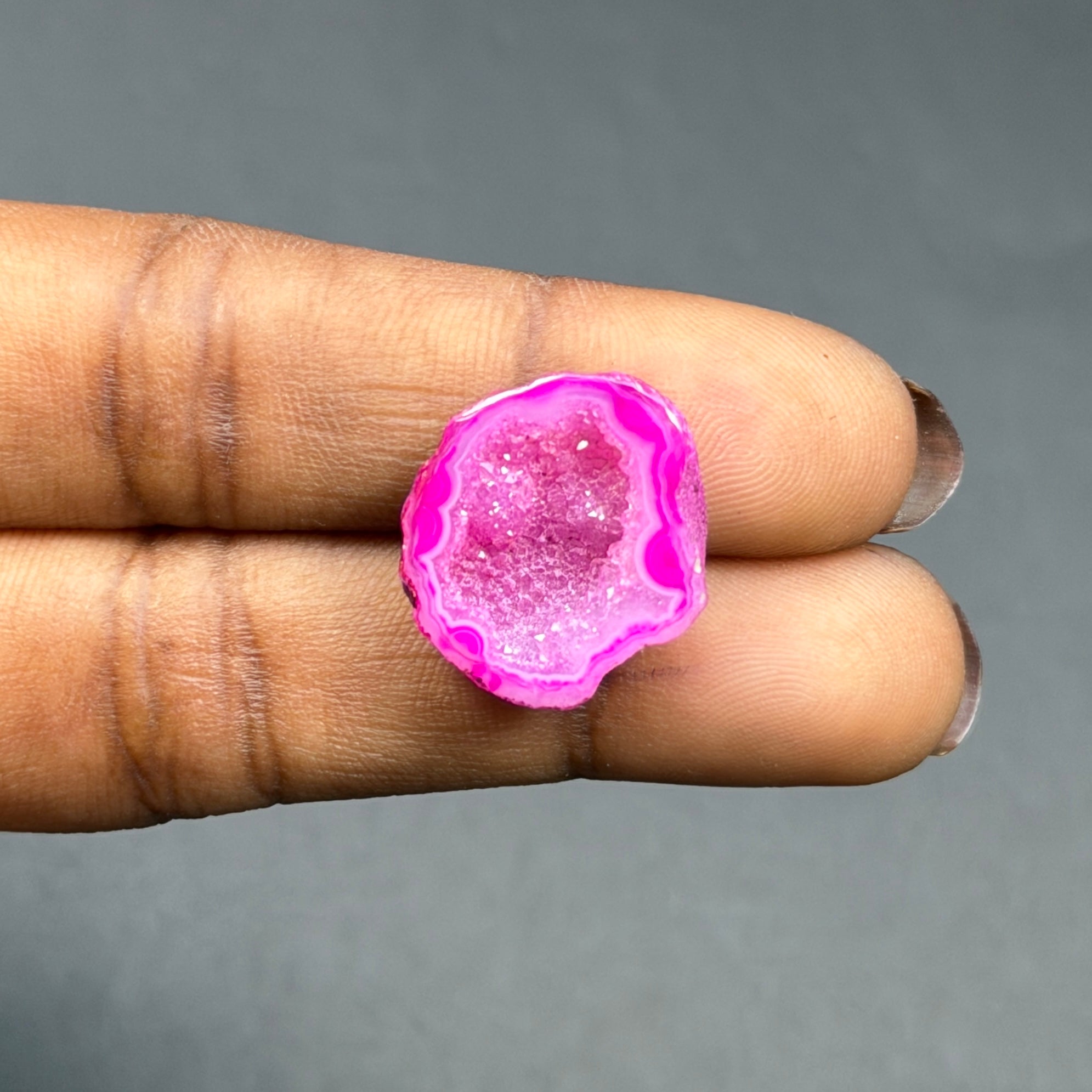 Pink Agate Druzy Geode Slices – Perfect for Ring Making