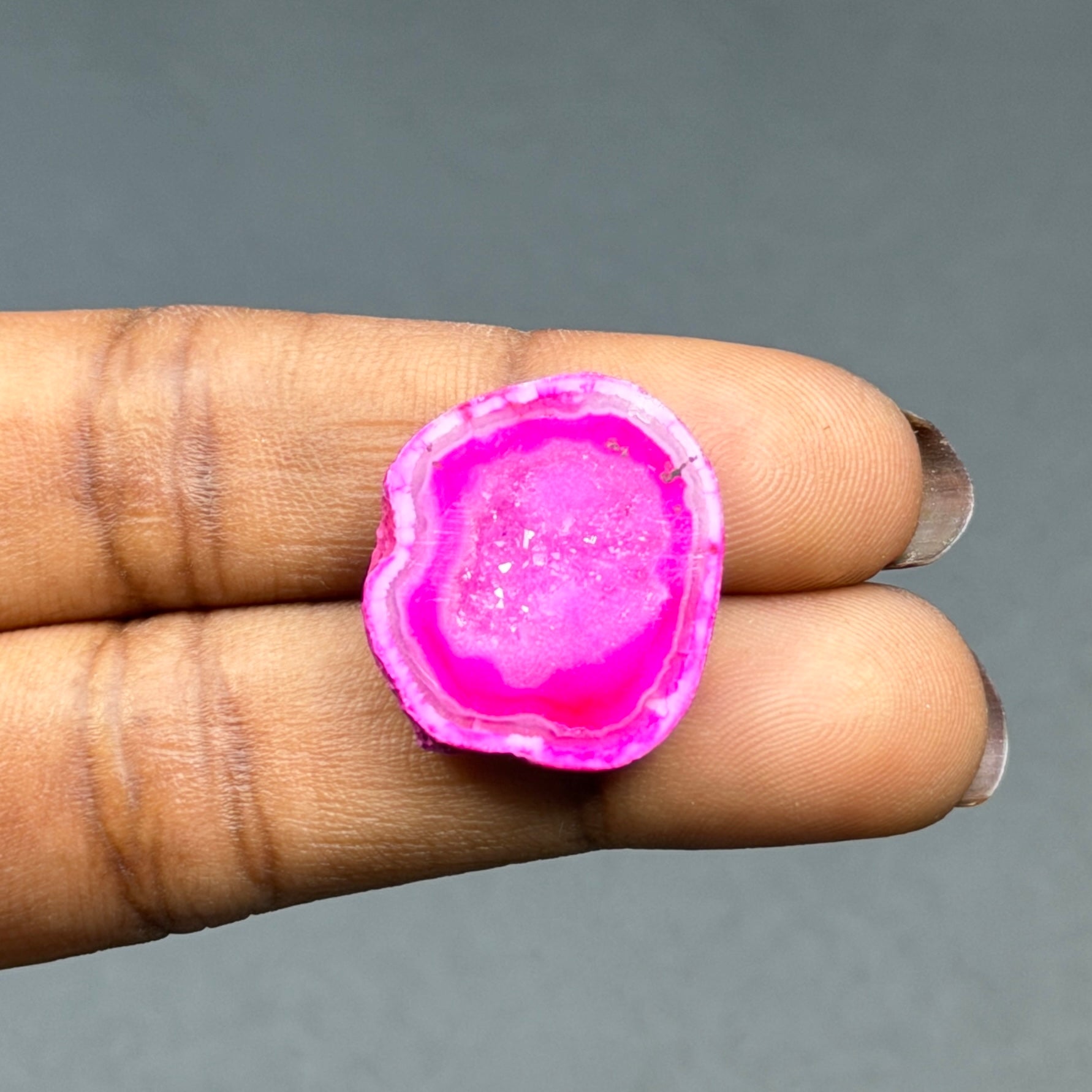 Pink Agate Druzy Geode Slices – Perfect for Ring Making