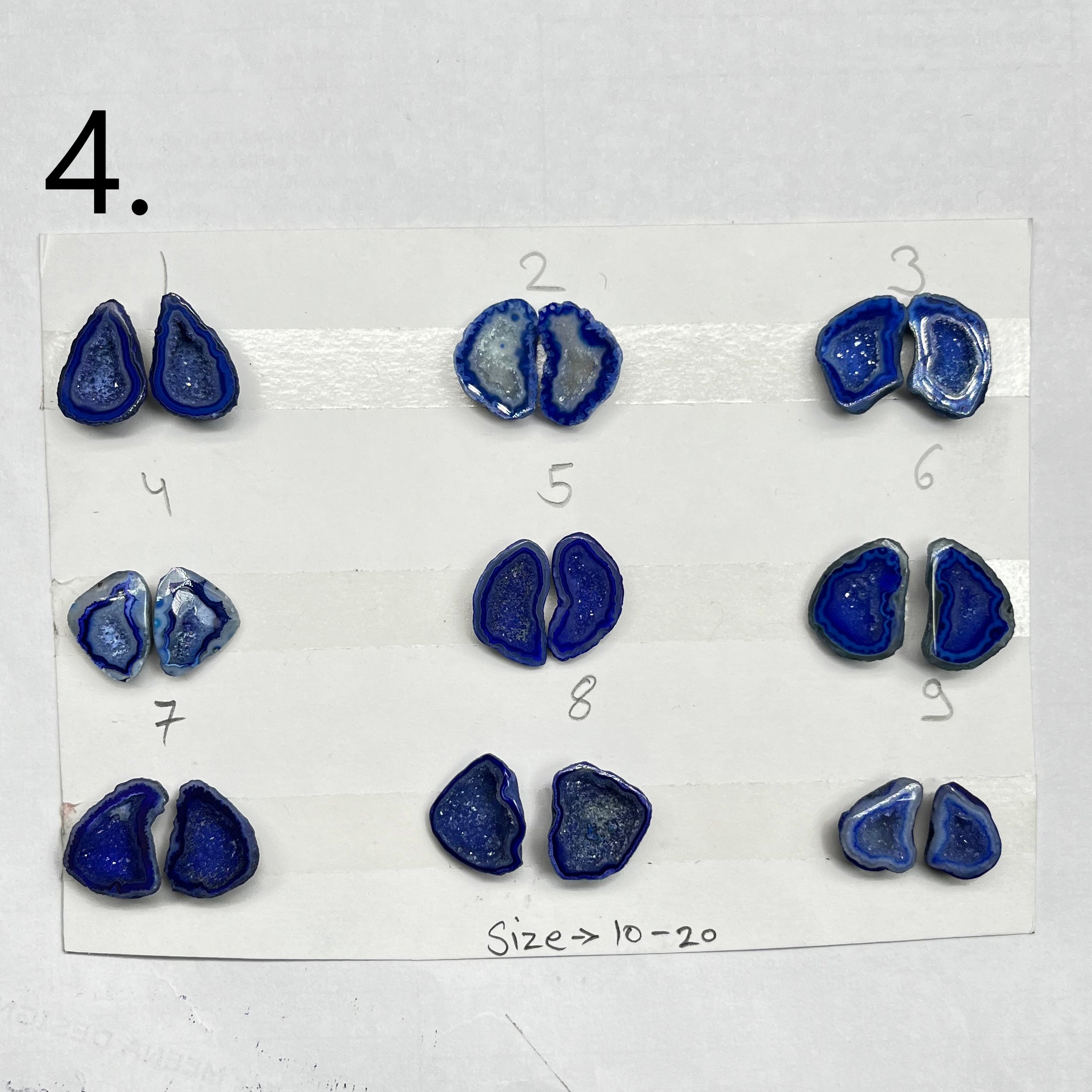 Geode Pairs by Selection 10-20mm Blue