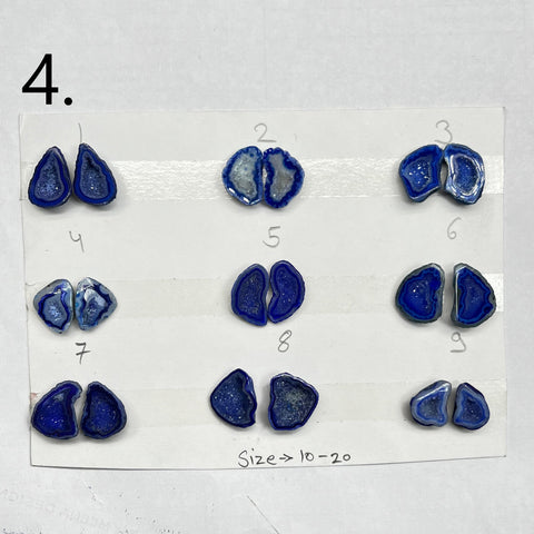 Geode Pairs by Selection 10-20mm Blue My Store