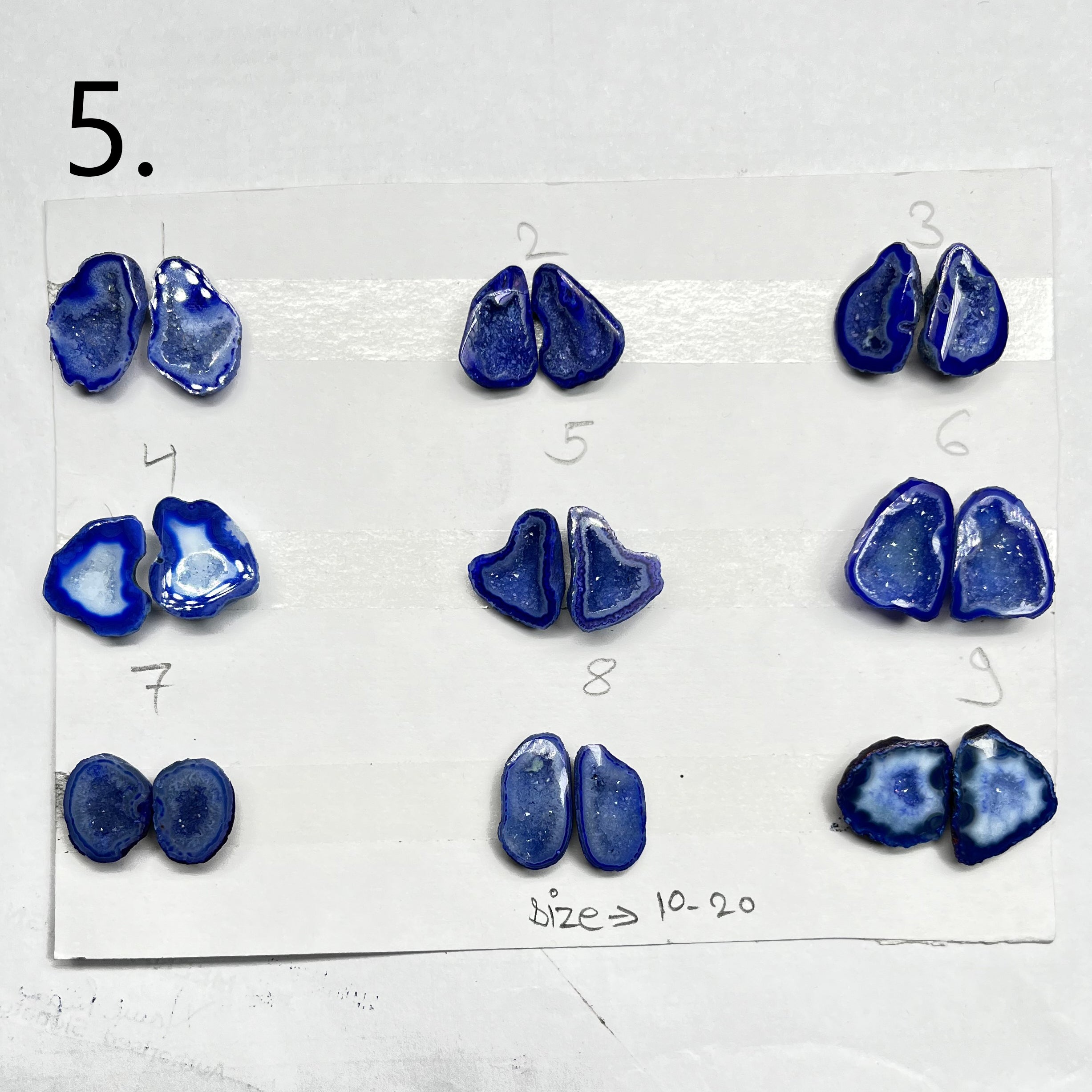 Geode Pairs by Selection 10-20mm Blue