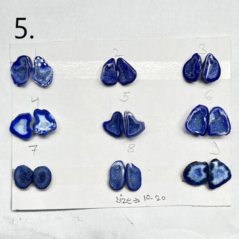 Geode Pairs by Selection 10-20mm Blue My Store