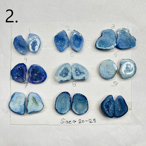 Geode Pairs by Selection 20 - 25 MM Blue My Store
