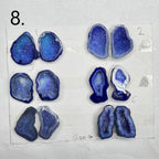 Geode Pairs by Selection 30- 40mm Blue