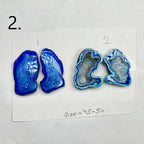 Geode (Pairs) Pendant stone by Selection 40-50mm Blue