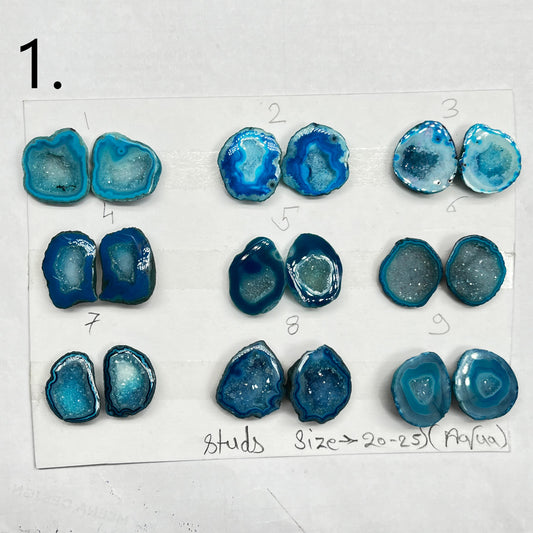 Geode Pairs by Selection 20- 25MM Aqua