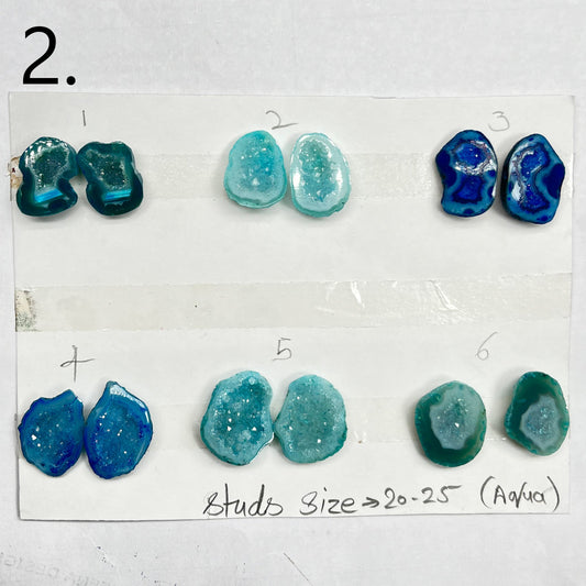 Geode Pairs by Selection 20- 25 MM Aqua My Store