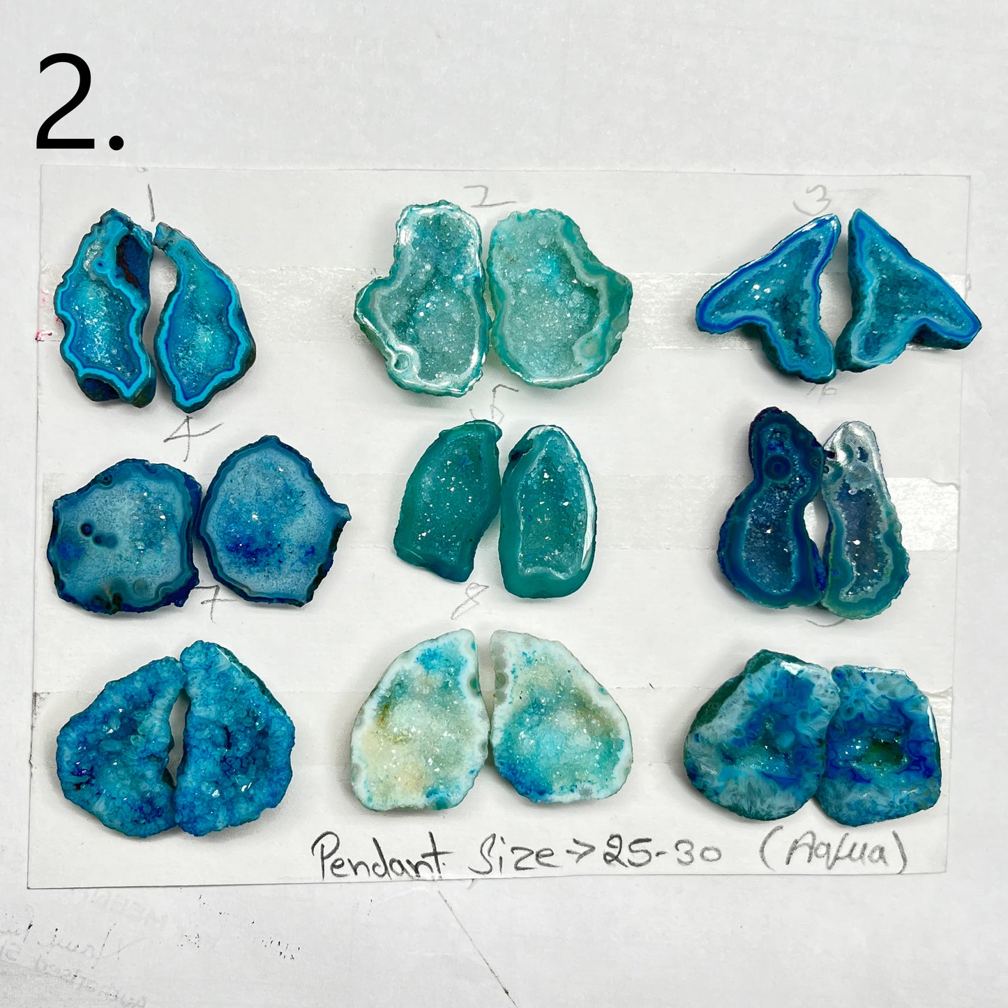 Geode Pairs ( Pendant) by Selection 20- 25MM Aqua