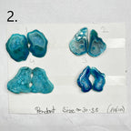 Geode (Pairs) Pendant stone by Selection 35-45mm Aqua