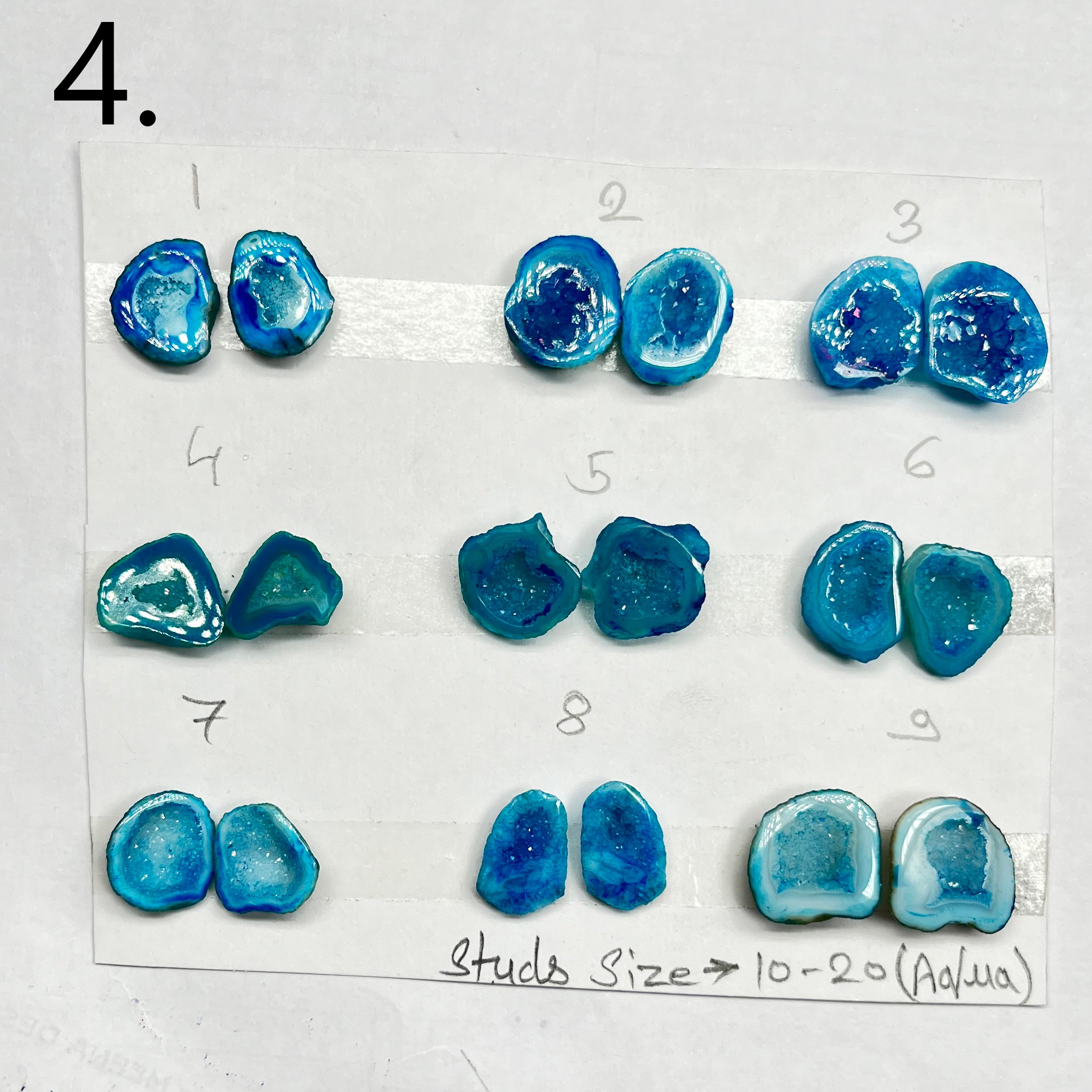 Geode Pairs (Pendant) by Selection 10-20mm Aqua