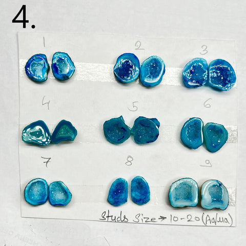 Geode Pairs ( Pendant ) by Selection 10 - 20 mm Aqua My Store
