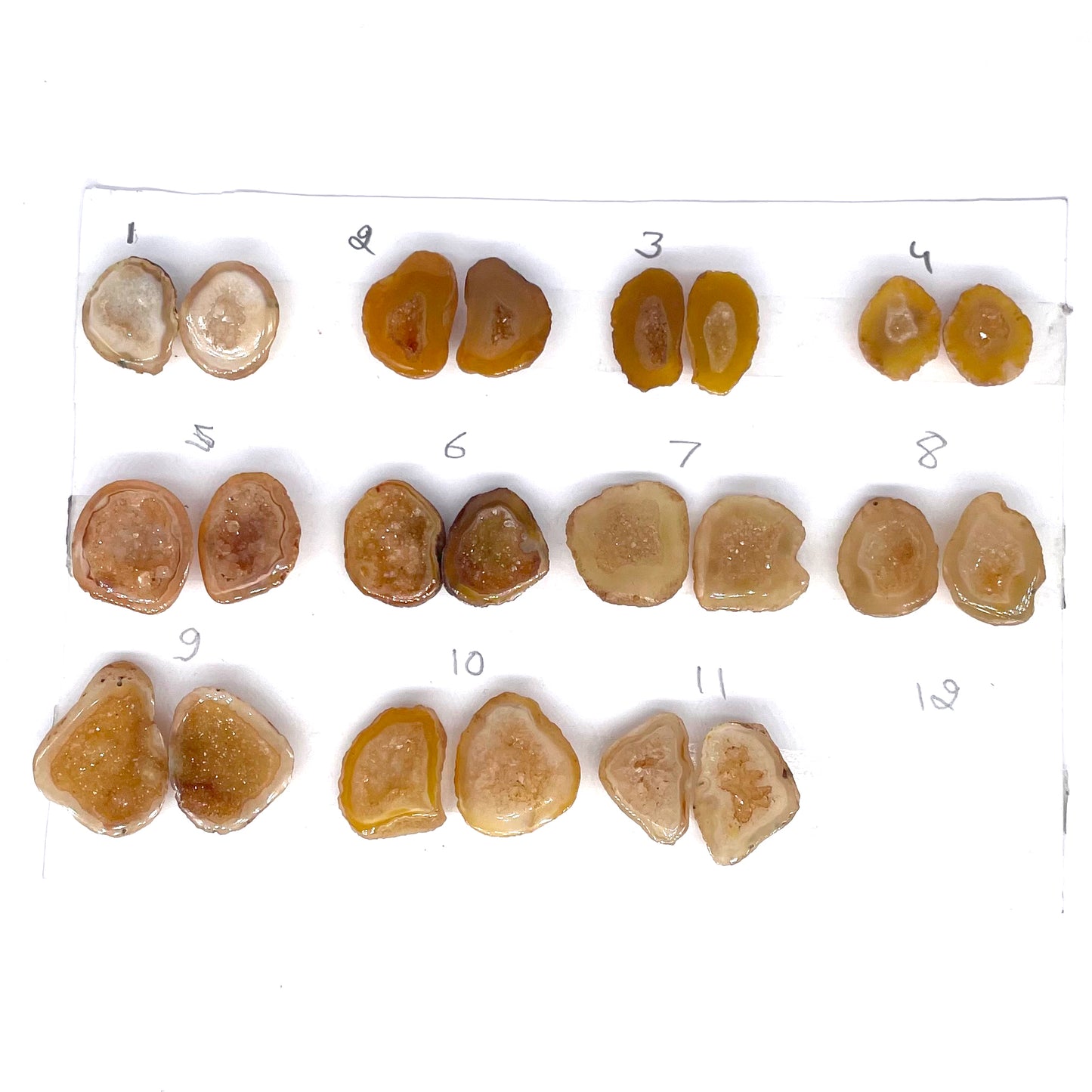 Geode Pairs by Selection 15 - 20 MM Biege
