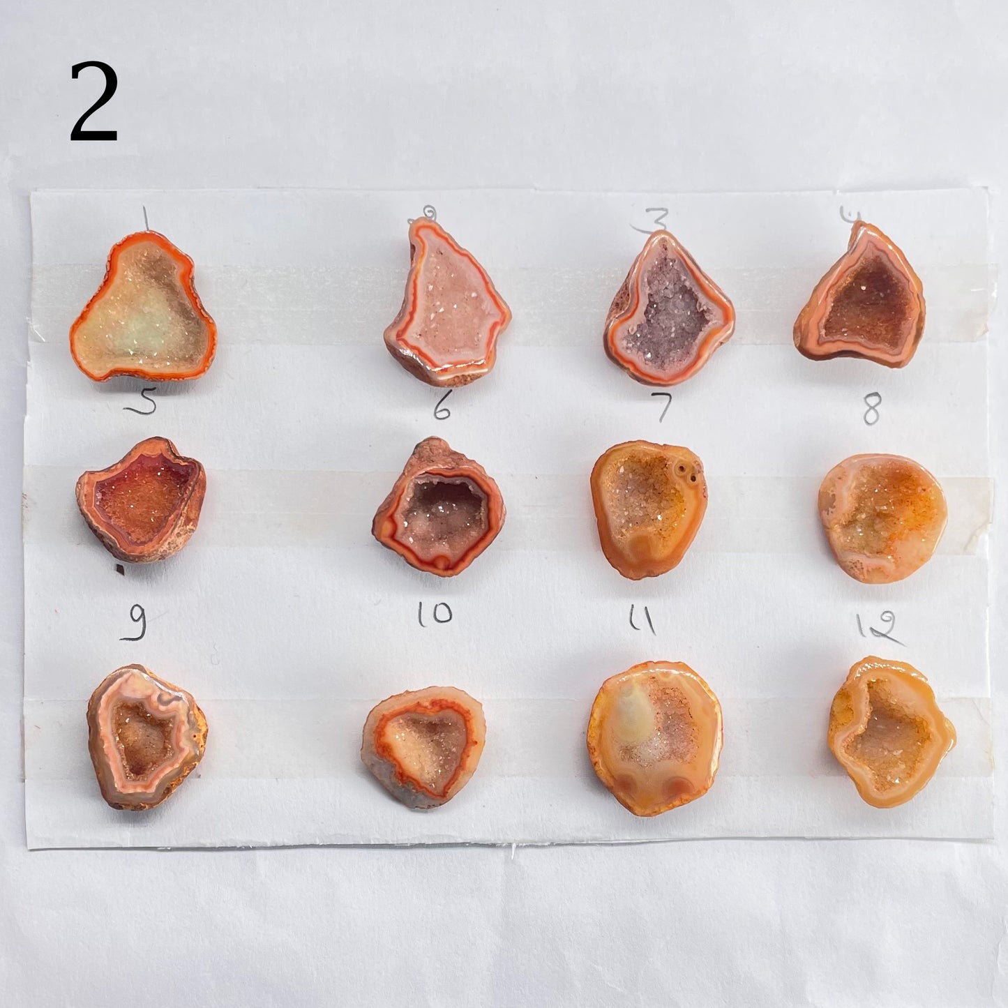 Geode Rings stone by Selection 15 - 25 MM Orange