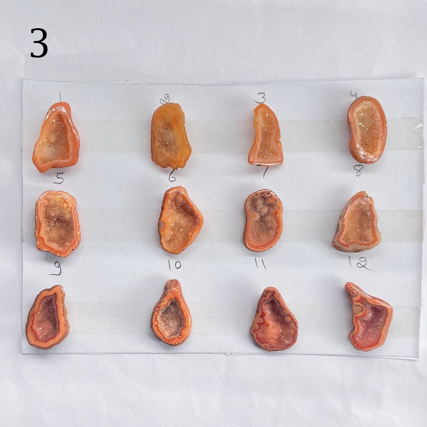 Geode Rings stone by Selection 15 - 25 MM Orange