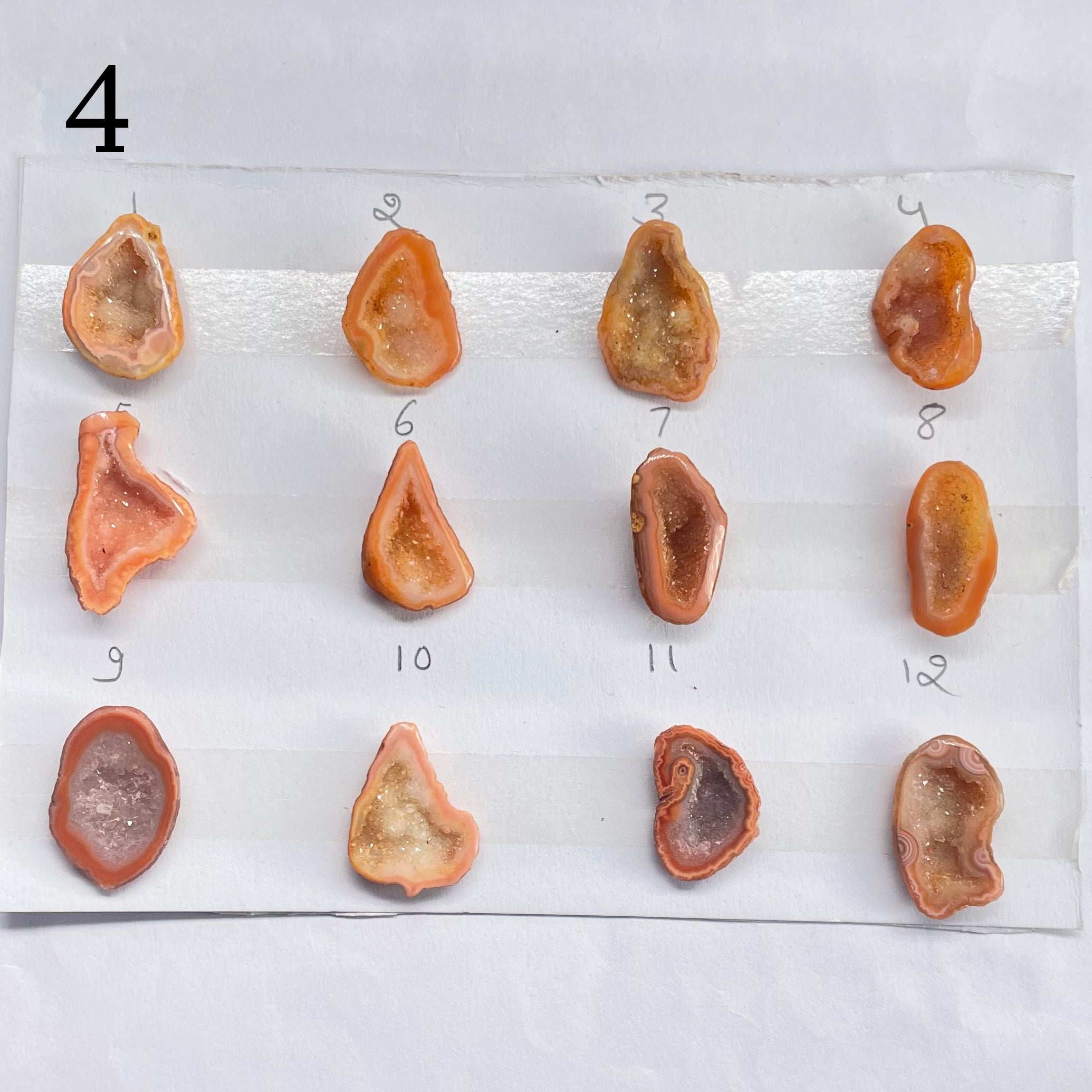 Geode Rings stone by Selection 15 - 25 MM Orange