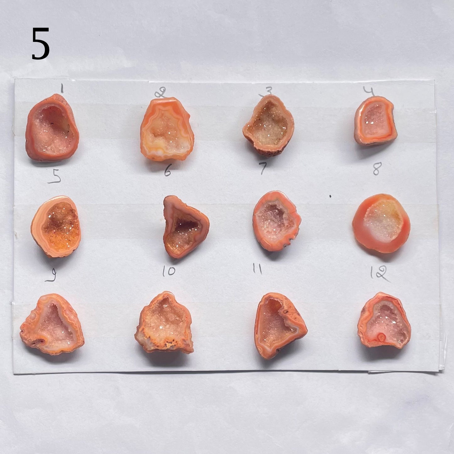 Geode Rings stone by Selection 15 - 25 MM Orange