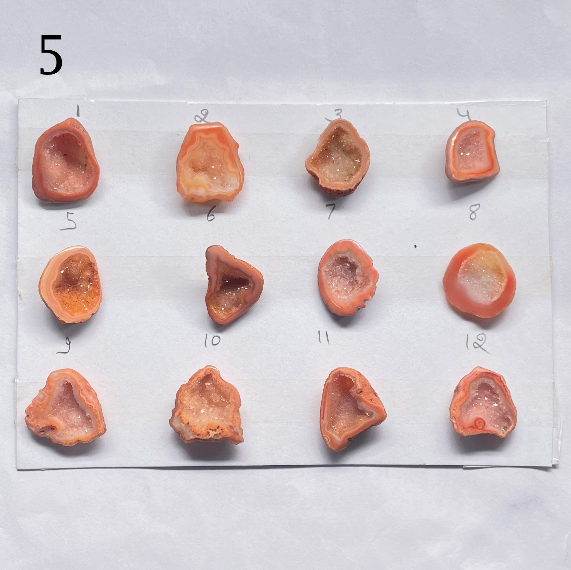 Geode Rings stone by Selection 15 - 25 MM Orange