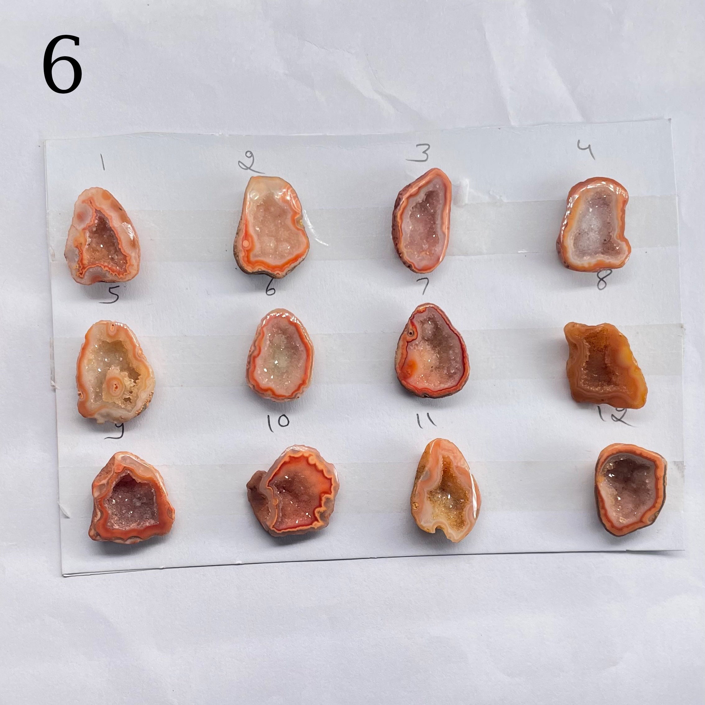 Geode Rings stone by Selection 15 - 25 MM Orange