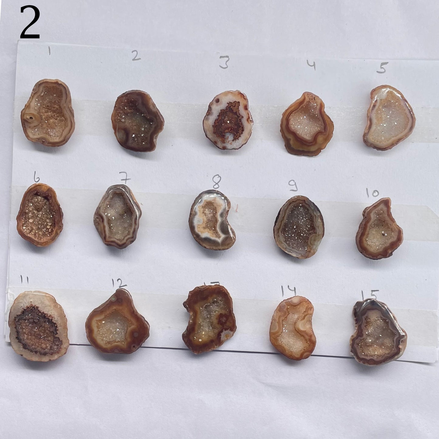 Geode Rings stone by Selection 15 - 25 MM Brown