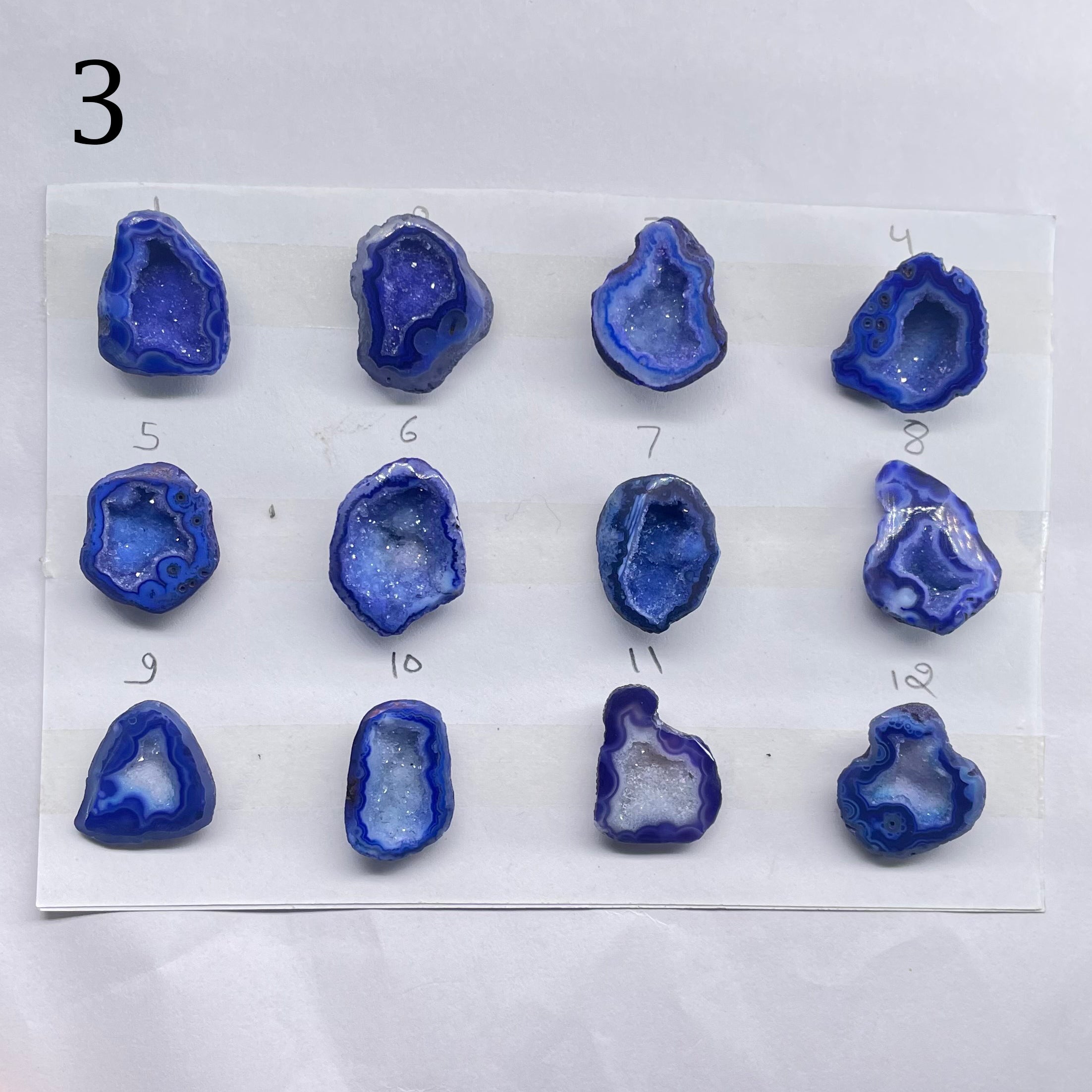 Geode Rings stone by Selection 15 - 25 MM Blue