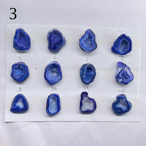 Geode Rings stone by Selection 15 - 25 MM Blue My Store