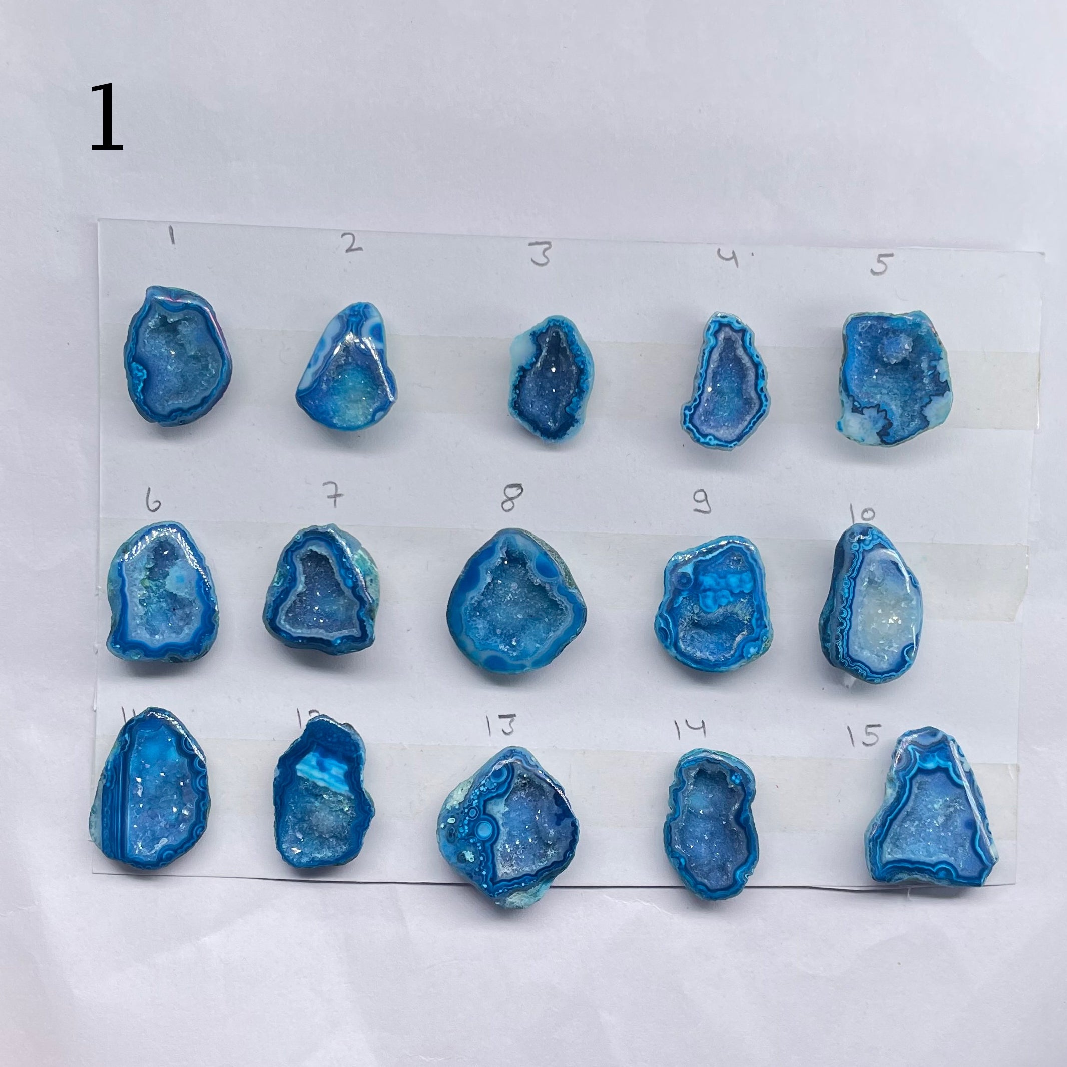 Geode Rings stone by Selection 15 - 25 MM Aqua