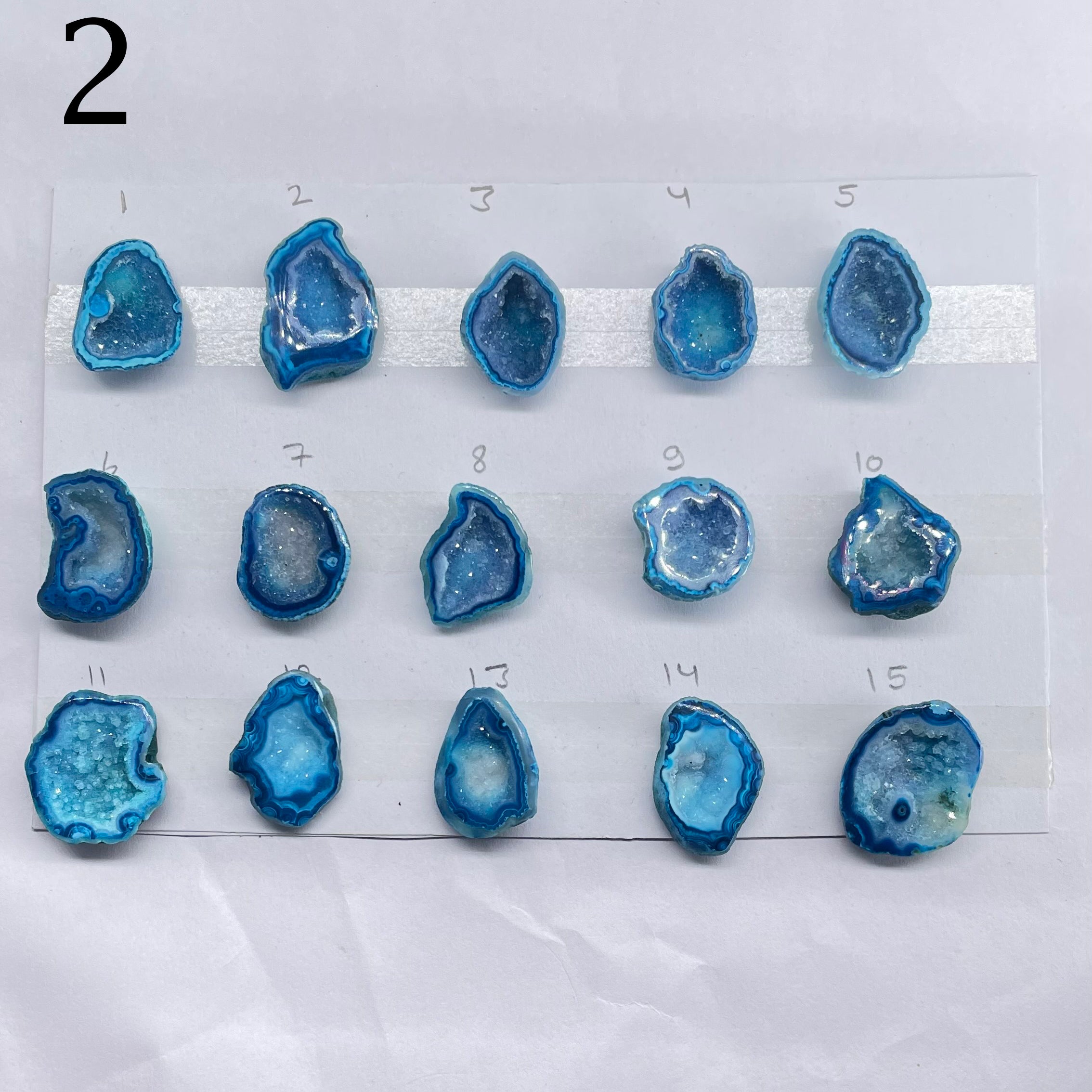 Geode Rings stone by Selection 15 - 25 MM Aqua