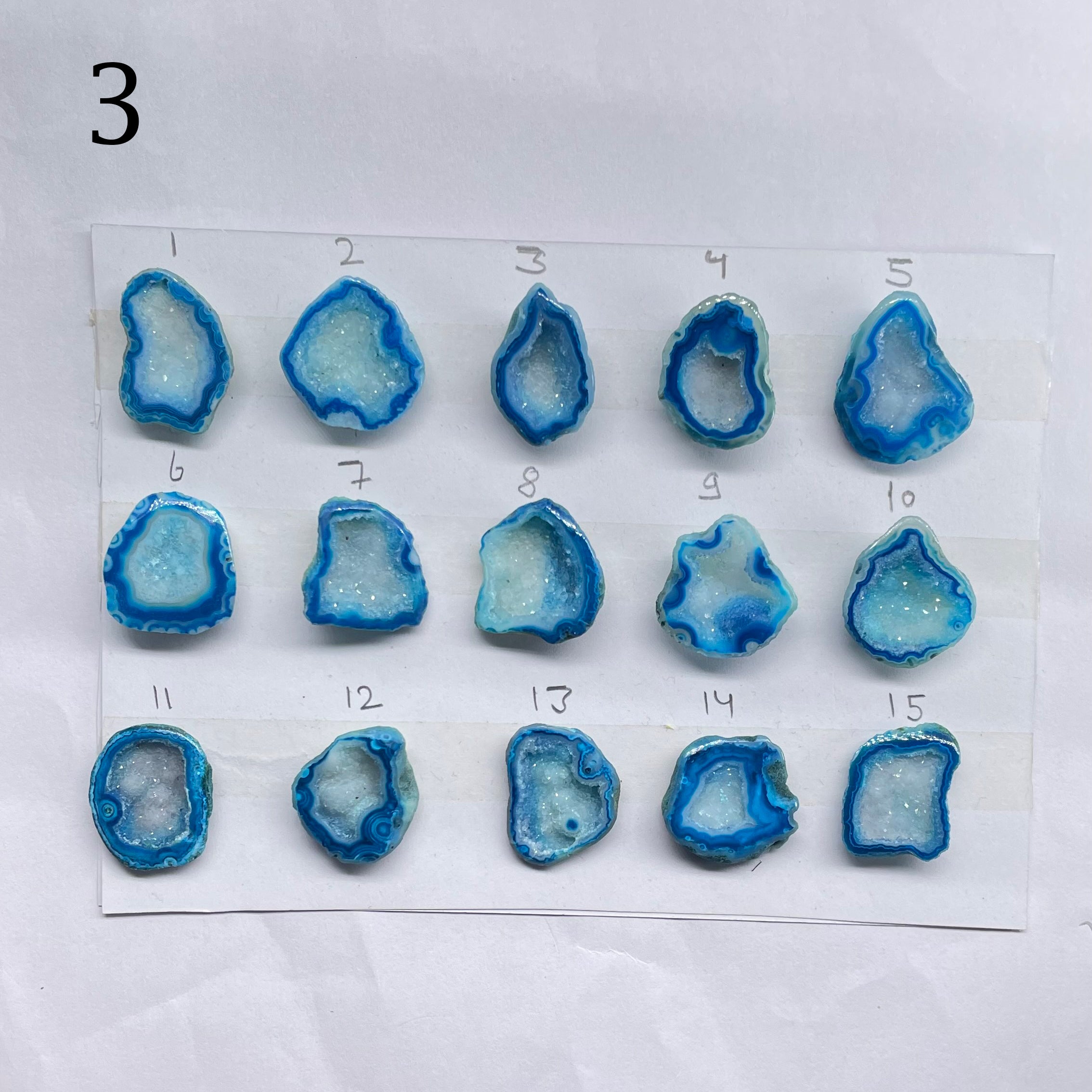 Geode Rings stone by Selection 15 - 25 MM Aqua