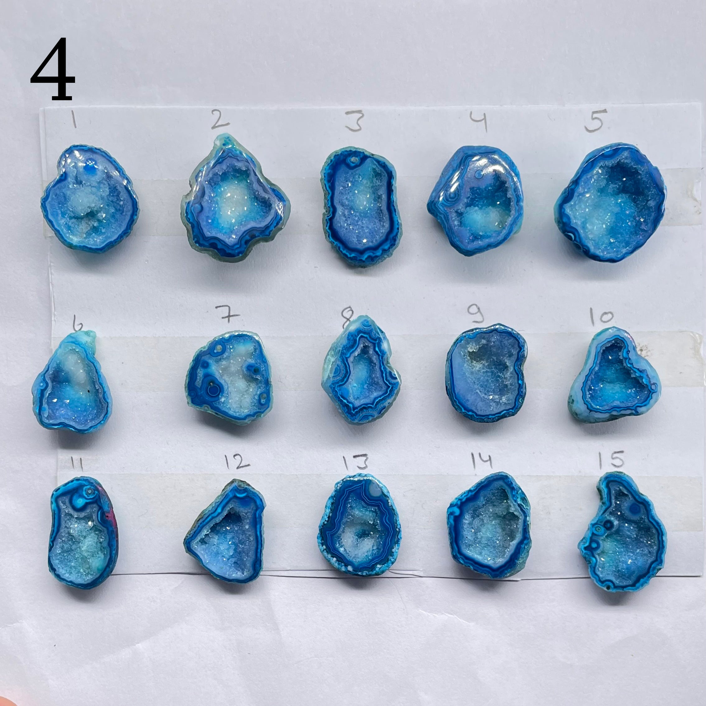 Geode Rings stone by Selection 15 - 25 MM Aqua