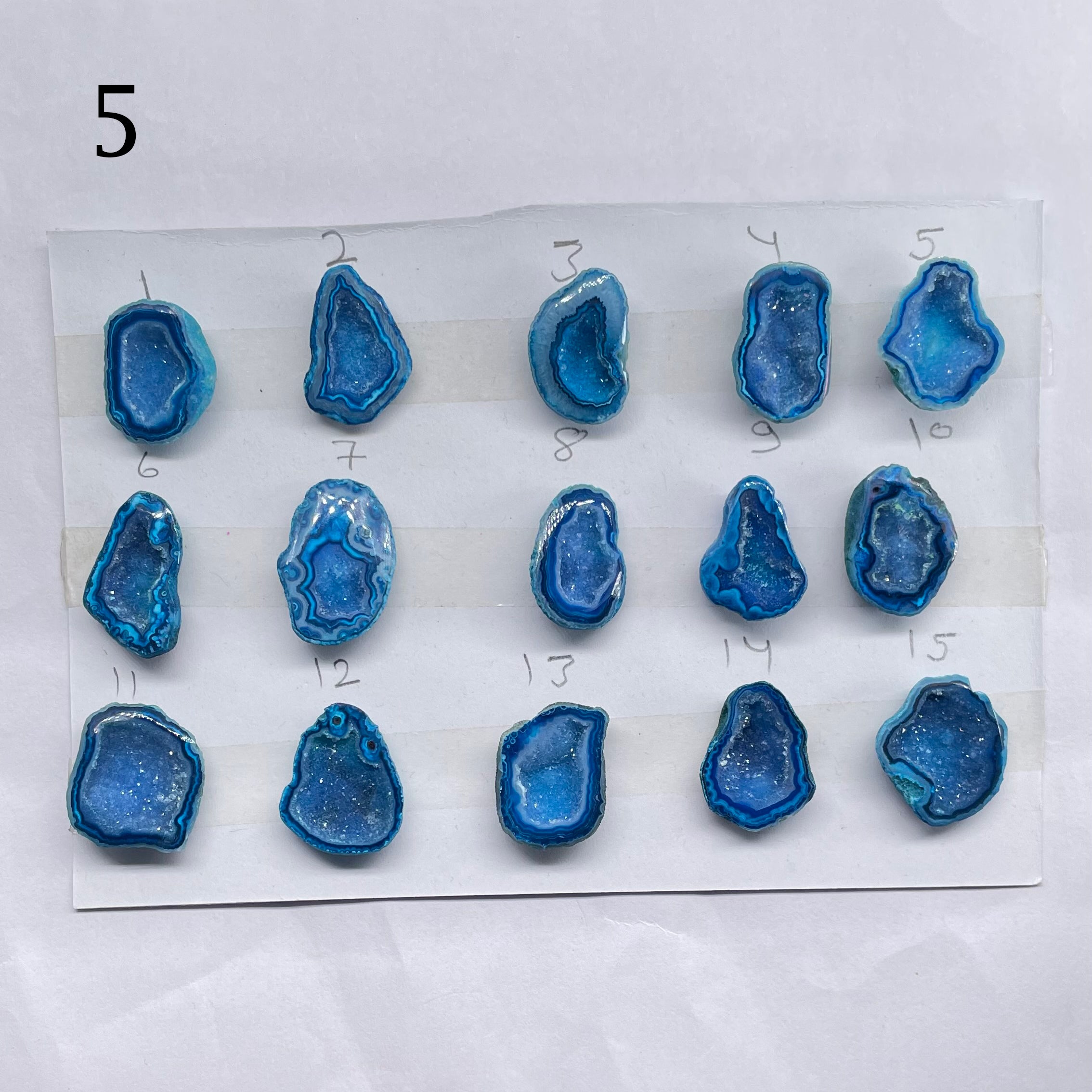 Geode Rings stone by Selection 15 - 25 MM Aqua