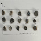 Geode Pendant stone by Selection 10- 20mm  Black / Brown
