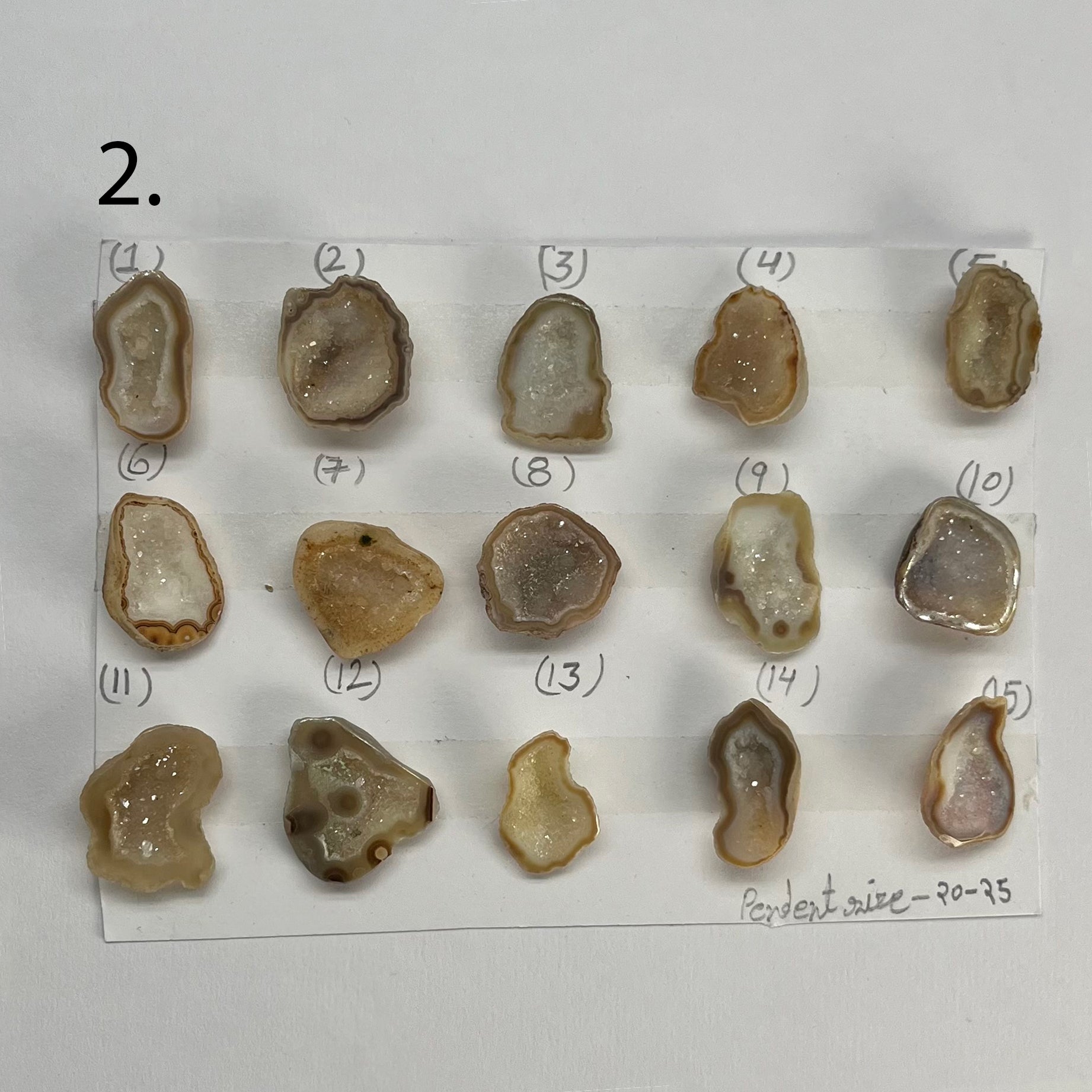 Geode Pendant stone by Selection 20 - 25MM Beige