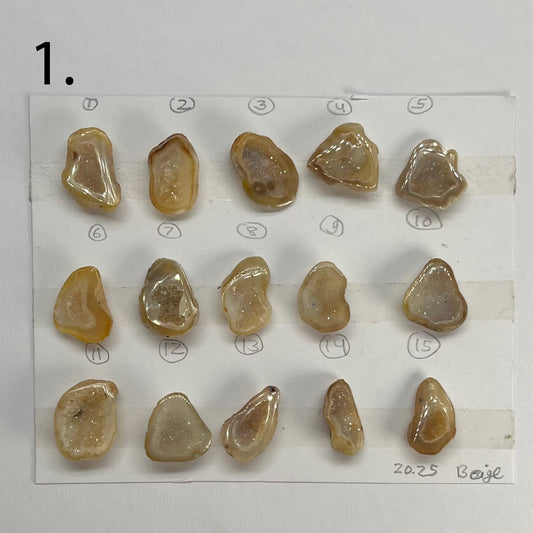 Geode Pendant stone by Selection 20 - 25MM Beige