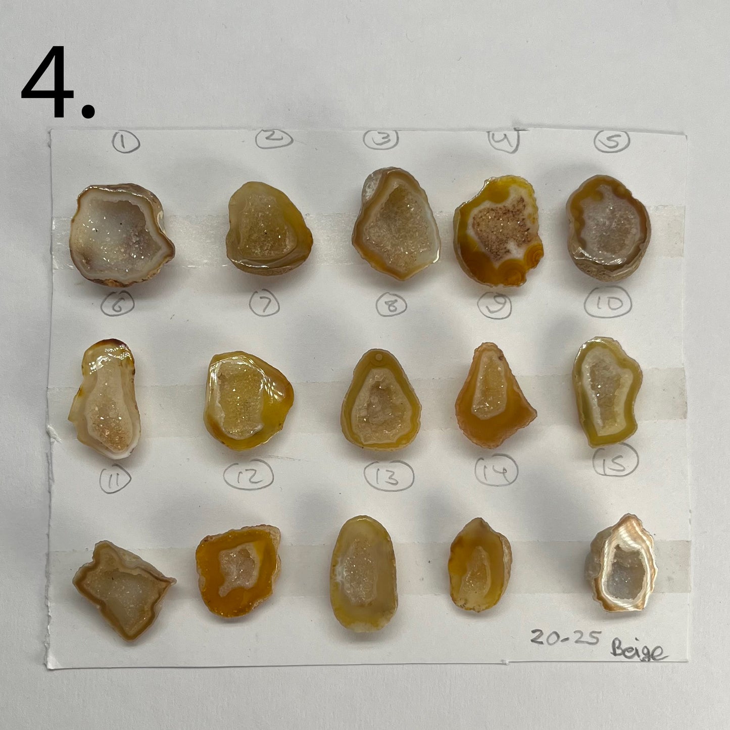 Geode Pendant stone by Selection 20 - 25MM Beige