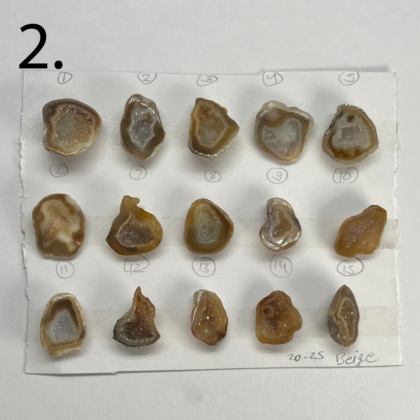 Geode Pendant stone by Selection 20 - 25MM Beige