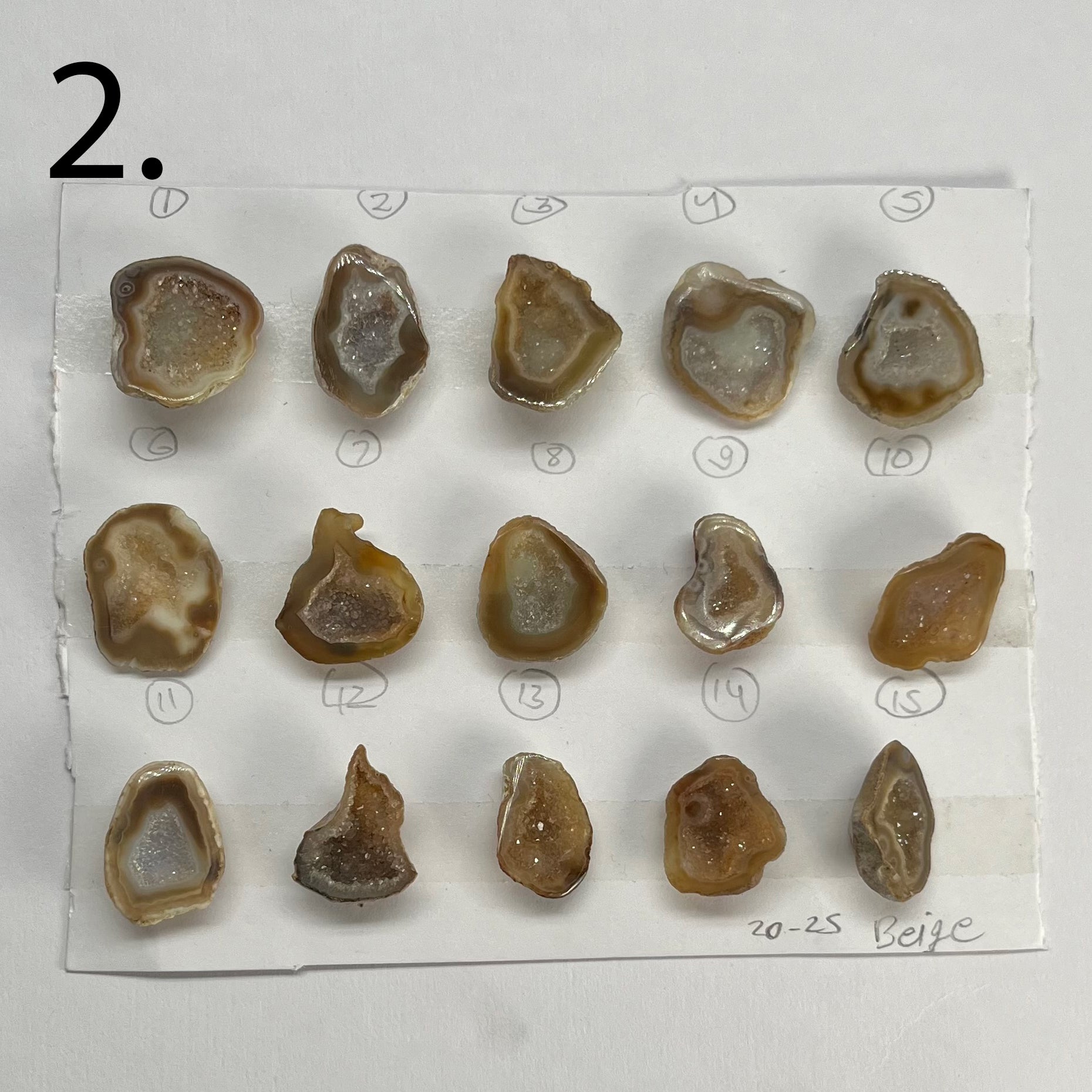 Geode Pendant stone by Selection 20 - 25MM Beige