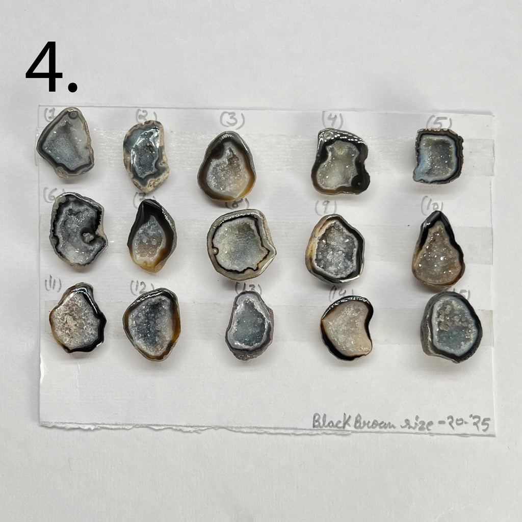 Geode Pendant stone by Selection 20 - 25MM Black