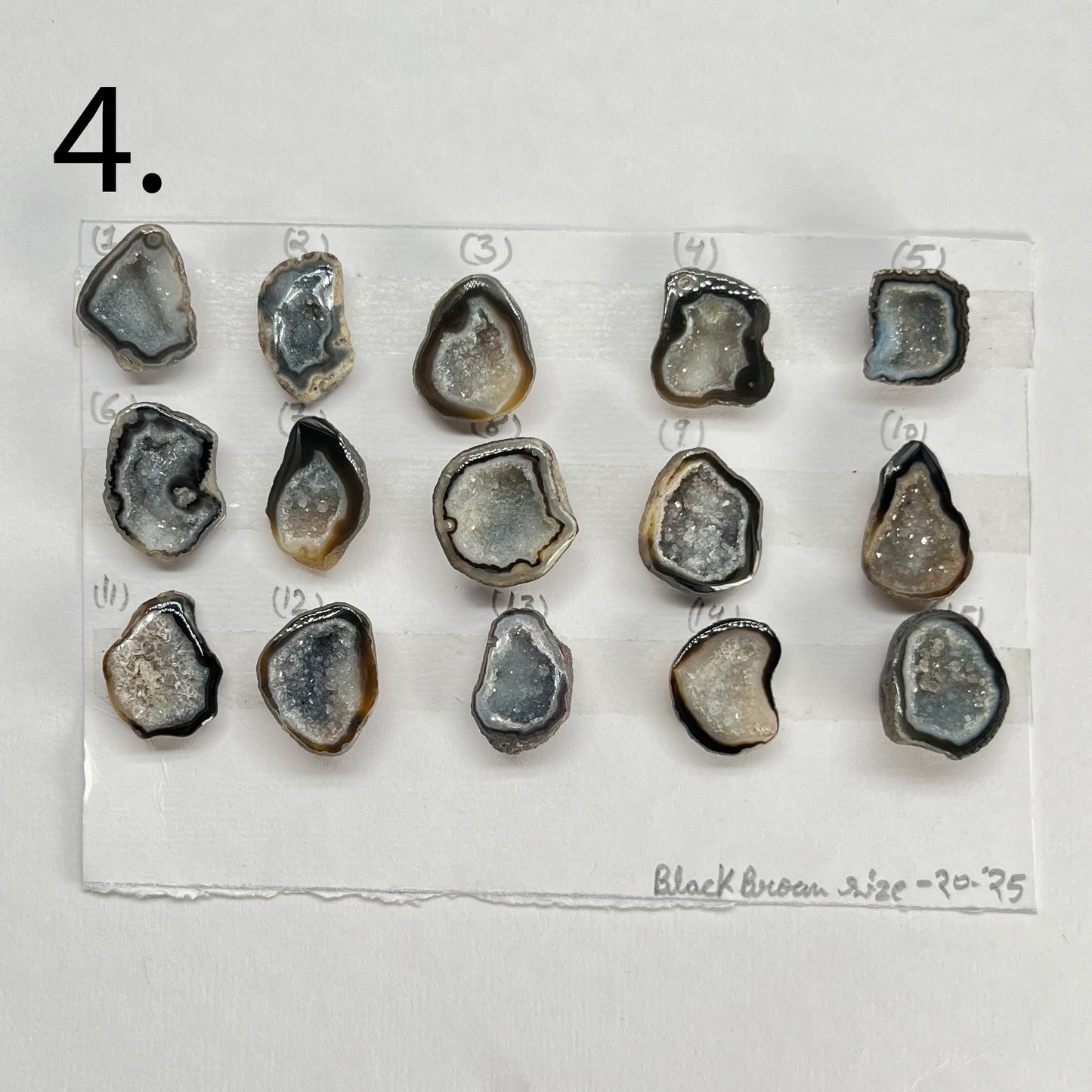 Geode Pendant stone by Selection 20 - 25MM Black
