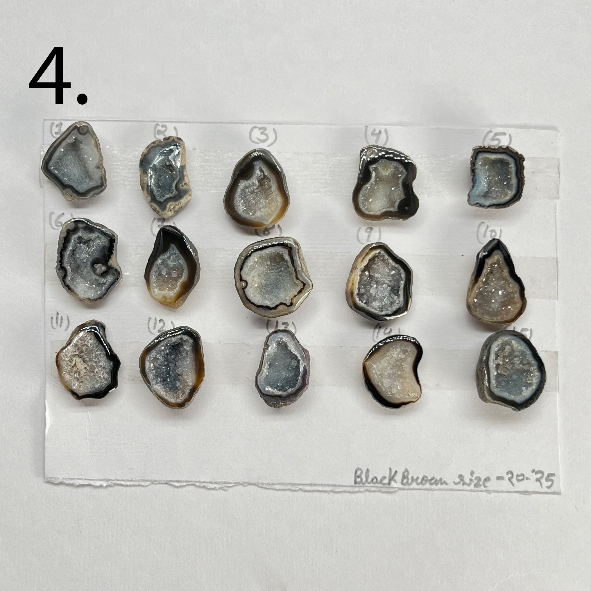 Geode Pendant stone by Selection 20 - 25MM Black