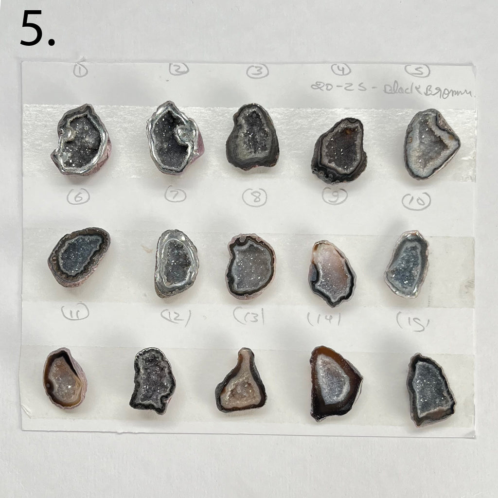 Geode Pendant stone by Selection 20 - 25MM Black