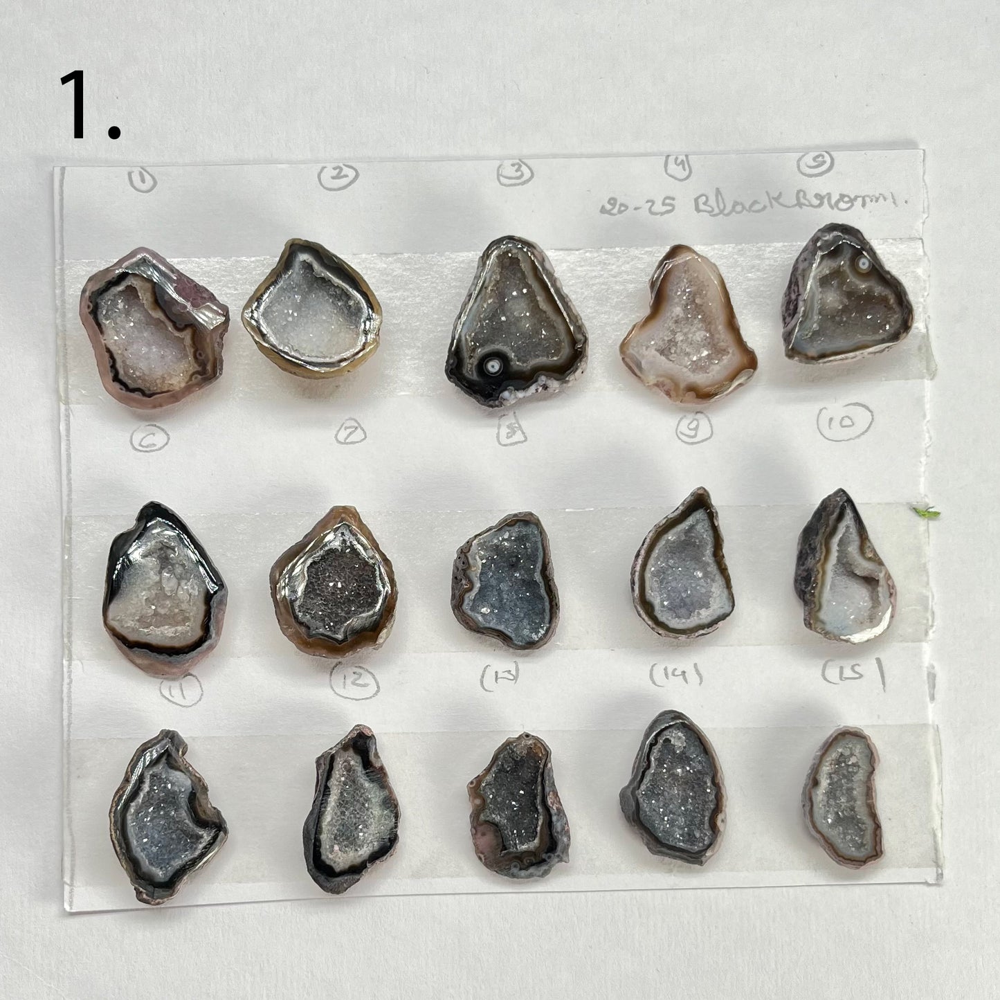 Geode Pendant stone by Selection 20 - 25MM Black