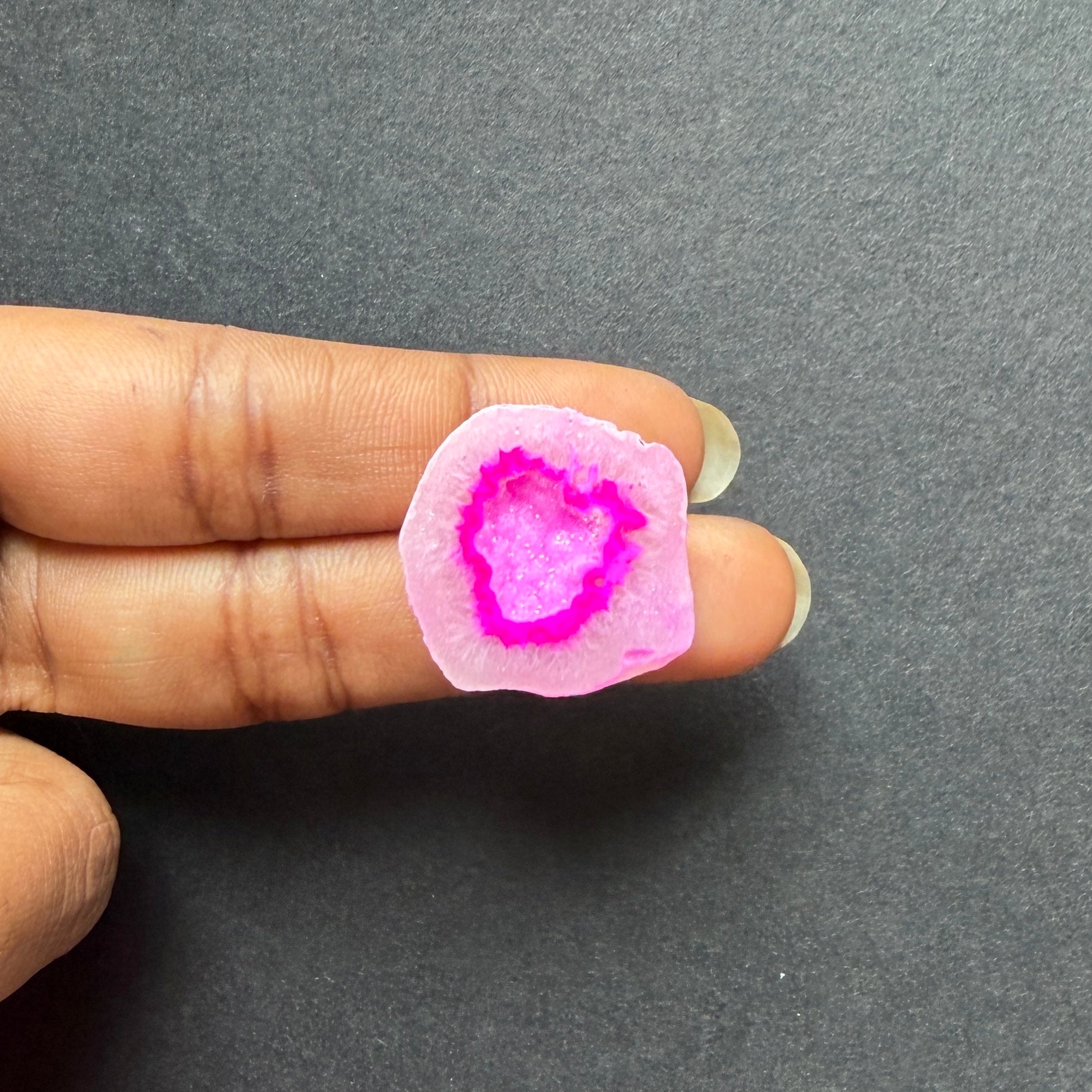 Pink Agate Druzy Geode Slices – Perfect for Ring Making