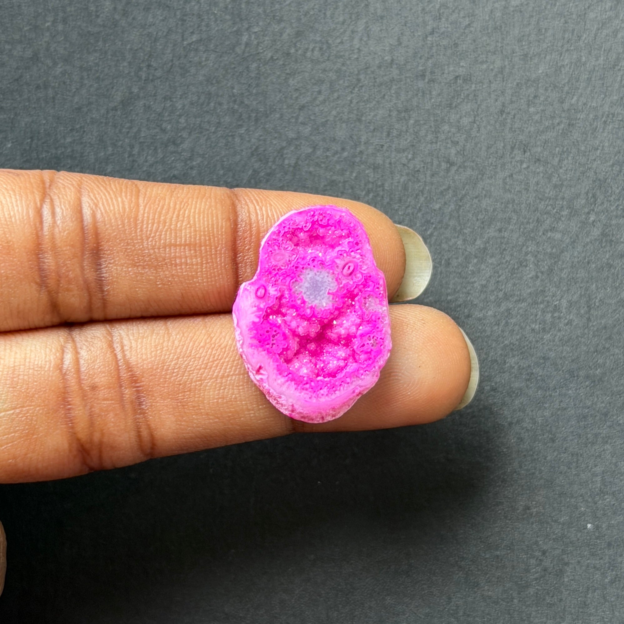 Pink Agate Druzy Geode Slices – Perfect for Ring Making