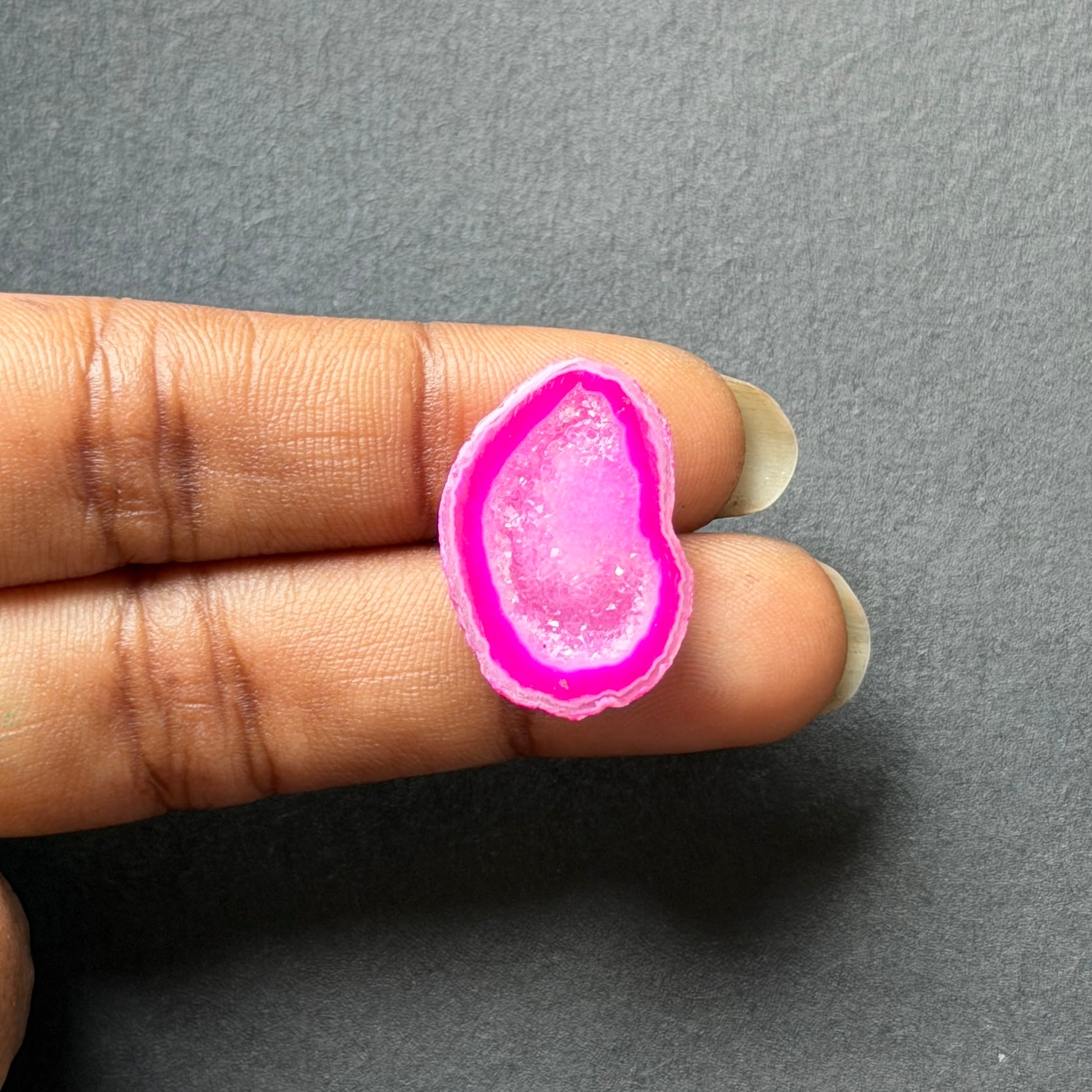 Pink Agate Druzy Geode Slices – Perfect for Ring Making