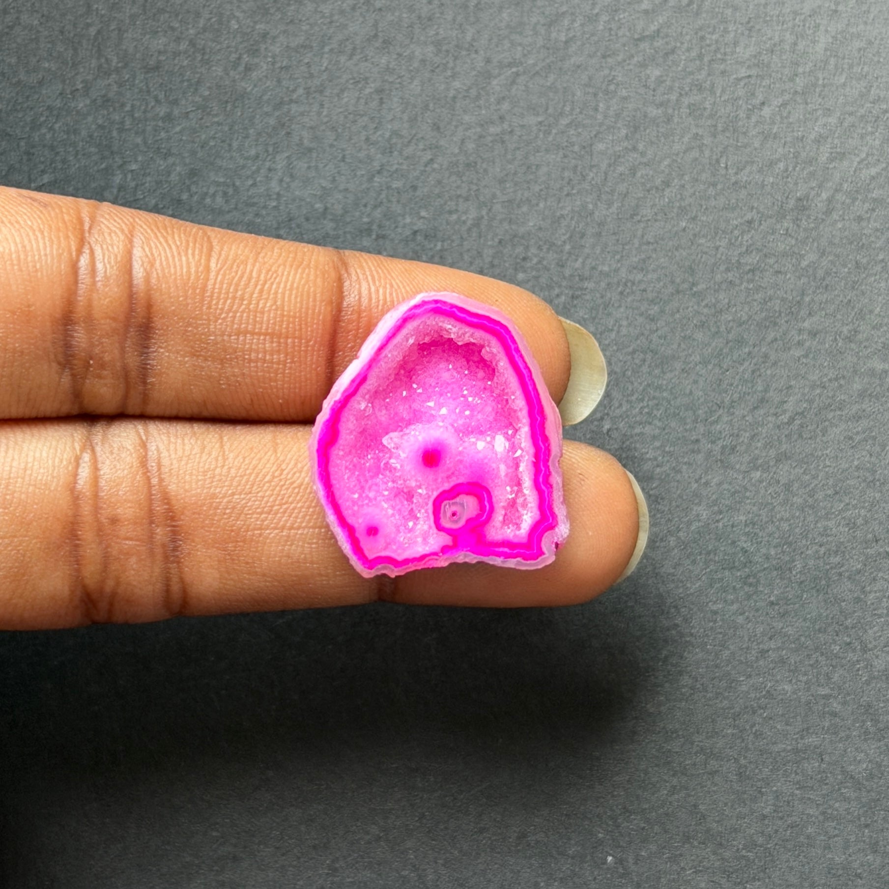 Pink Agate Druzy Geode Slices – Perfect for Ring Making
