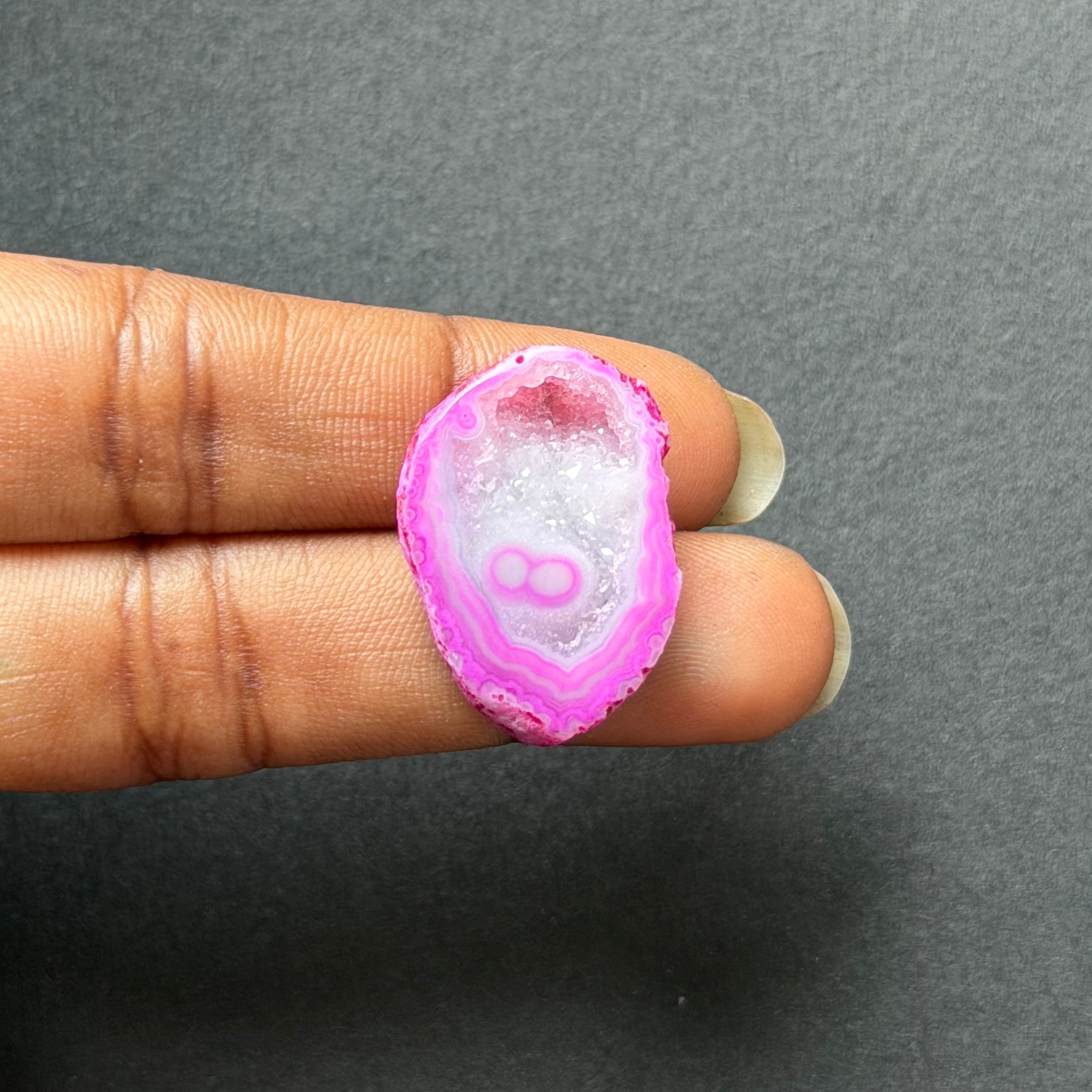 Pink Agate Druzy Geode Slices – Perfect for Ring Making