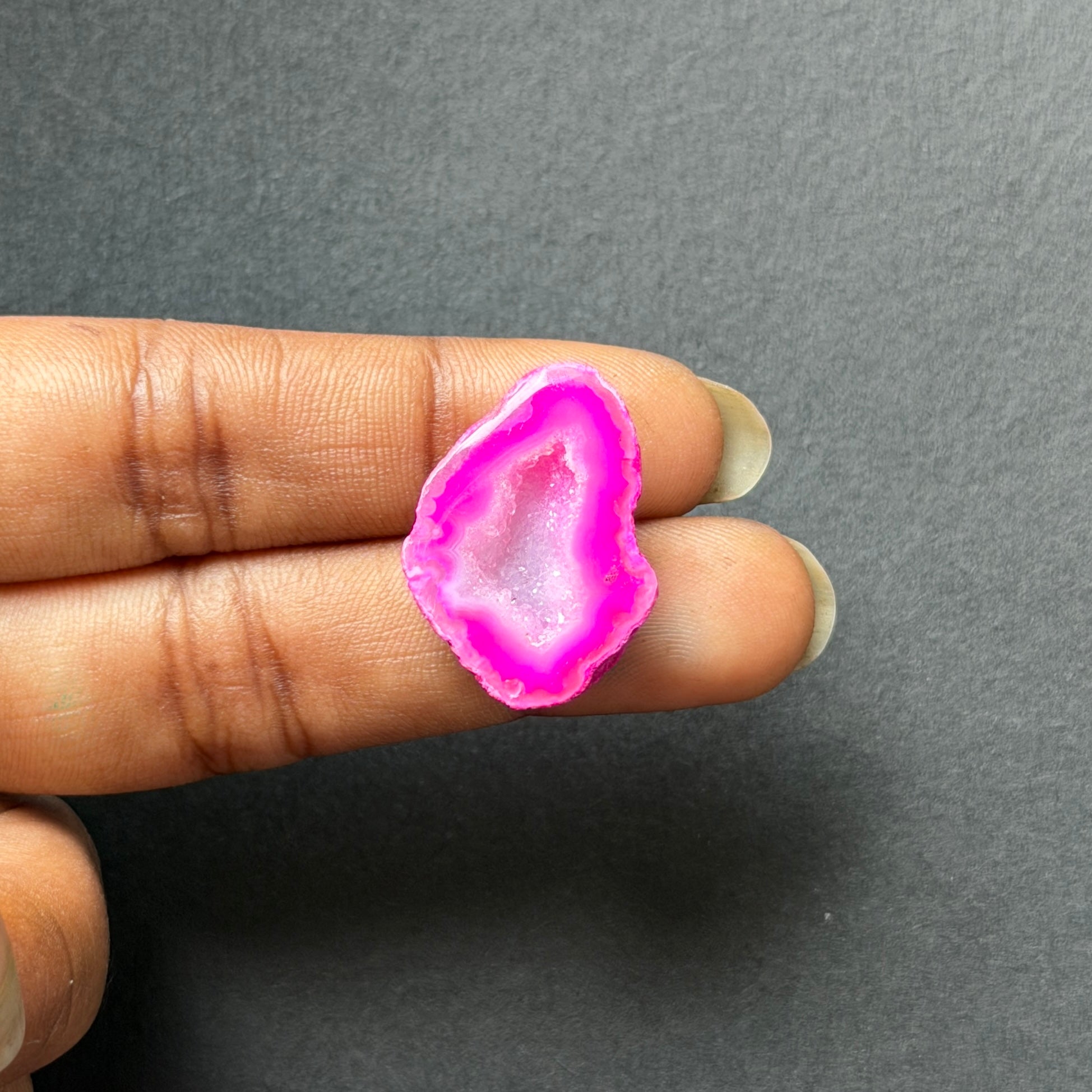 Pink Agate Druzy Geode Slices – Perfect for Ring Making